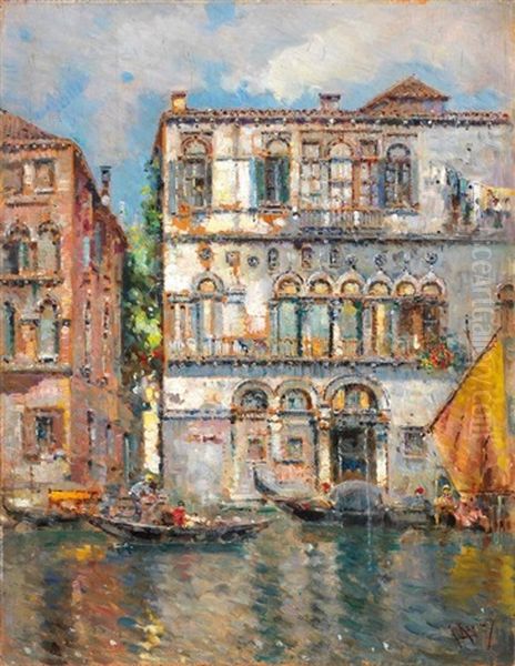 Venezia Oil Painting by Antonio Maria de Reyna Manescau