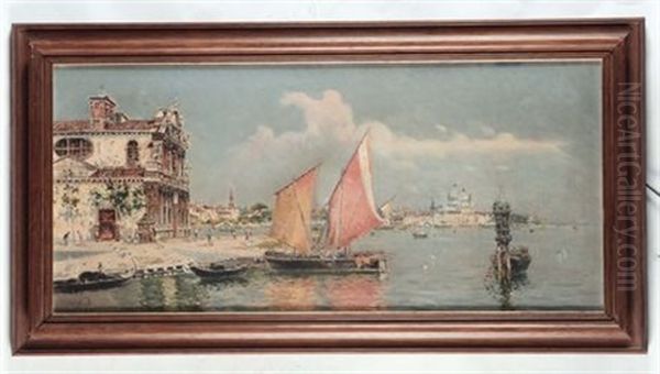 Veduta Di Venezia Oil Painting by Antonio Maria de Reyna Manescau