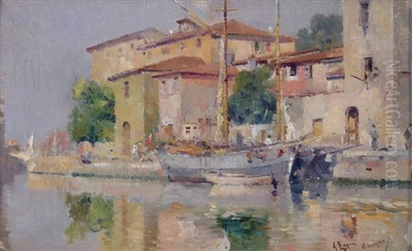 Viareggio Oil Painting by Antonio Maria de Reyna Manescau