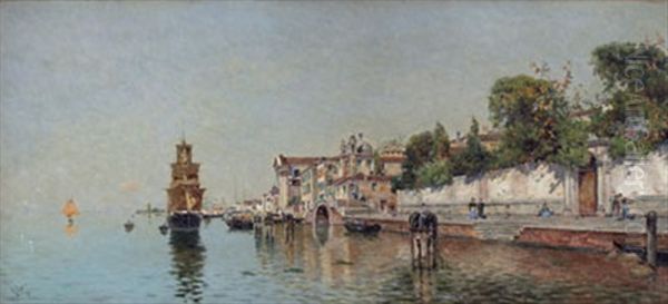 Venezia Oil Painting by Antonio Maria de Reyna Manescau