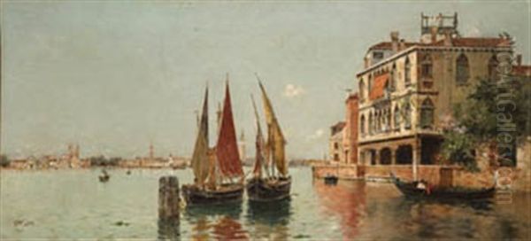 Venecia Oil Painting by Antonio Maria de Reyna Manescau