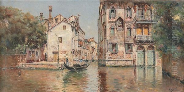 Vue De Venise Oil Painting by Antonio Maria de Reyna Manescau