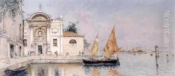 Venice Oil Painting by Antonio Maria de Reyna Manescau