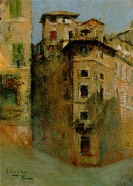 Romische Strassenansicht Oil Painting by Antonio Maria de Reyna Manescau