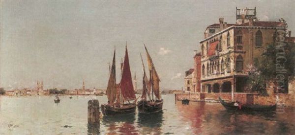 Venecia Oil Painting by Antonio Maria de Reyna Manescau