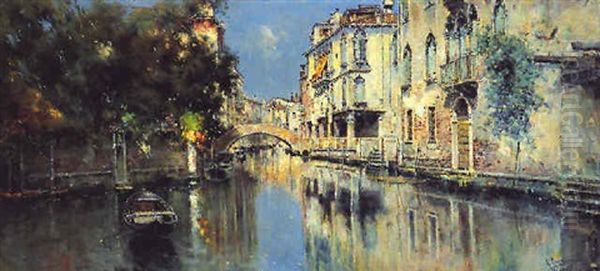 Venecia Oil Painting by Antonio Maria de Reyna Manescau