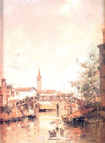 Venecia Oil Painting by Antonio Maria de Reyna Manescau