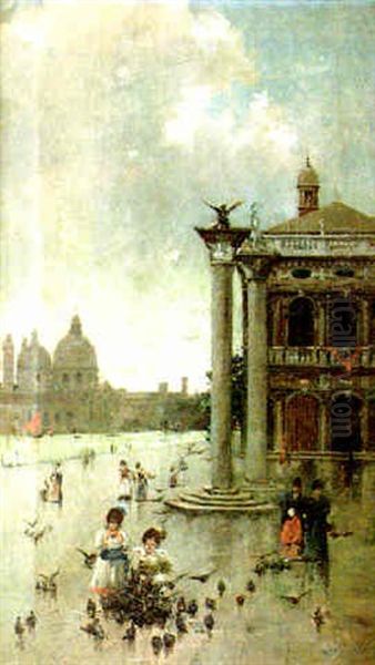 Venecia Oil Painting by Antonio Maria de Reyna Manescau