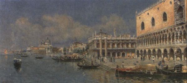 Venecia Oil Painting by Antonio Maria de Reyna Manescau