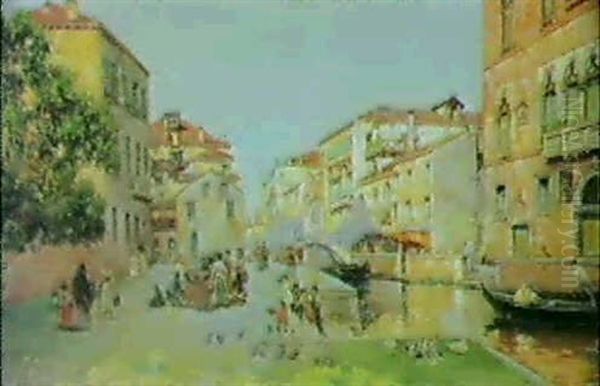 Vita Veneziana Oil Painting by Antonio Maria de Reyna Manescau