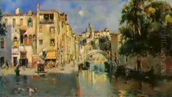 Vita Veneziana Oil Painting by Antonio Maria de Reyna Manescau