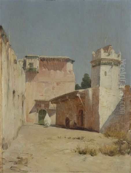 L'entree De La Medina Oil Painting by Marius Reynaud