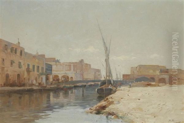 Chenal En Algerie Oil Painting by Marius Reynaud