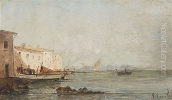 Les Martigues Oil Painting by Marius Reynaud