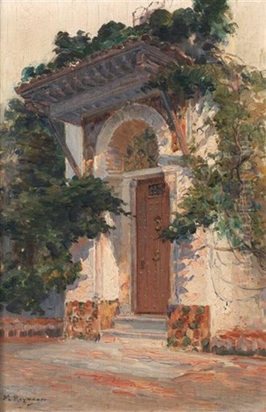 Porte De Villa Mauresque Oil Painting by Marius Reynaud