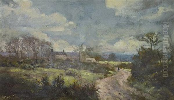 The Country Road Oil Painting by Frederick George Reynolds