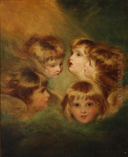 Angels Heads Oil Painting by Joshua Reynolds