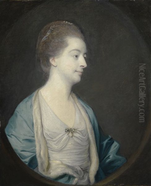 Portrait Of Susannah Vansittart, Half Length Oil Painting by Joshua Reynolds