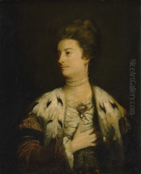 Portrait Of Lady Williams Wynn, Half Length Oil Painting by Joshua Reynolds