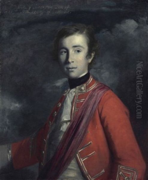 Portrait Of General William John Kerr, 5th Marquess Of Lothian (1737-1815), Styled Lord Newbottle And Later Earl Of Ancram, Half-length Oil Painting by Joshua Reynolds