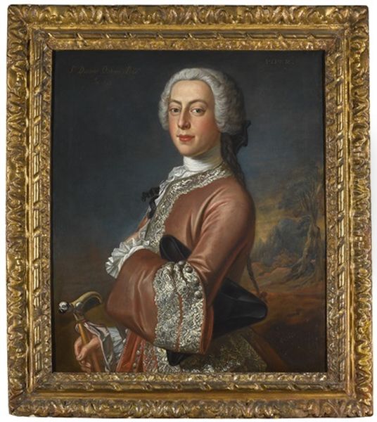 Portrait Of Sir Danvers Osborn (1715-1753), Governor Of New York Oil Painting by Petrus Johannes van Reysschoot