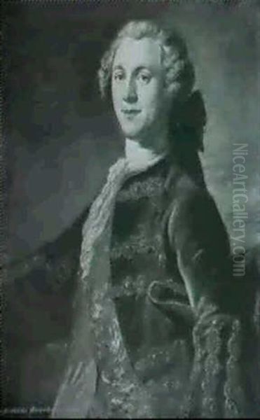 Portrait Of Sir Armine Wodehouse 5th Bt. (1714-1777) Oil Painting by Petrus Johannes van Reysschoot