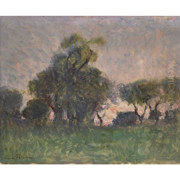 Oliviers Au Couchant Oil Painting by Louis Rheiner