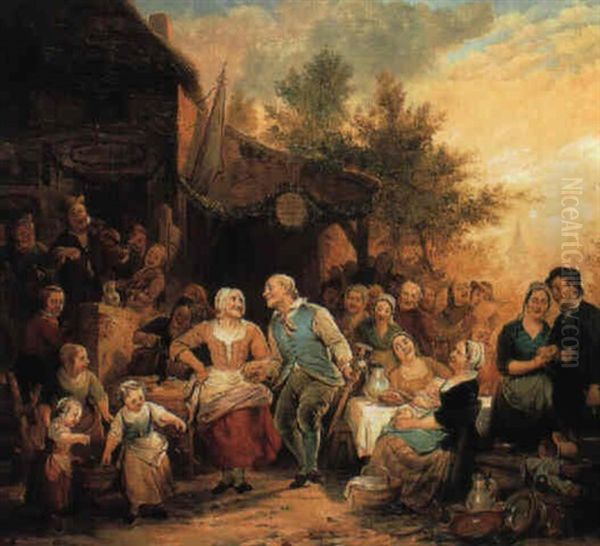 The Golden Wedding Oil Painting by Hanno Rhomberg