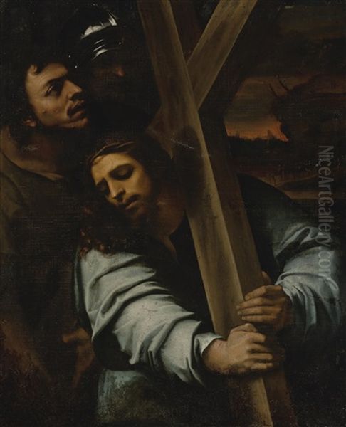 Christ Carrying The Cross Oil Painting by Francisco Ribalta