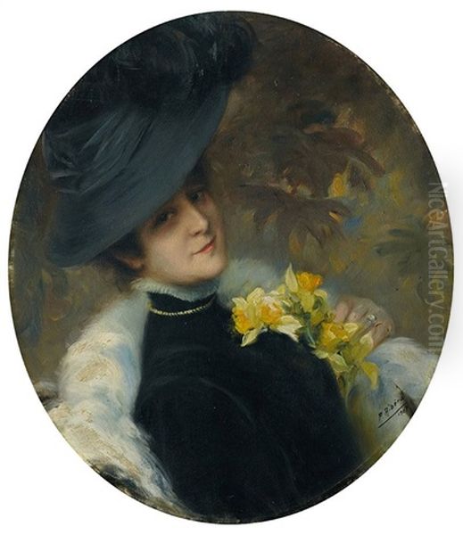 Retrato De Dama Elegante Oil Painting by Pedro Ribalta