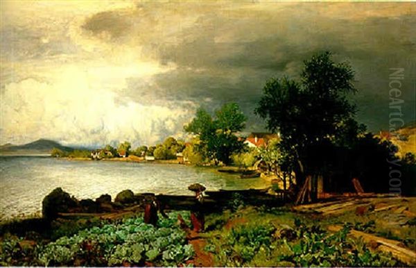 Nach Dem Gewitter Oil Painting by Rudolf Ribarz