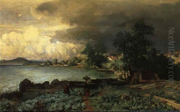 Nach Dem Gewitter Oil Painting by Rudolf Ribarz