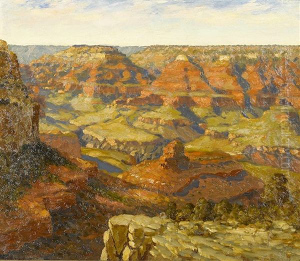 The Grand Canyon Oil Painting by Richard Dey de Ribcowsky