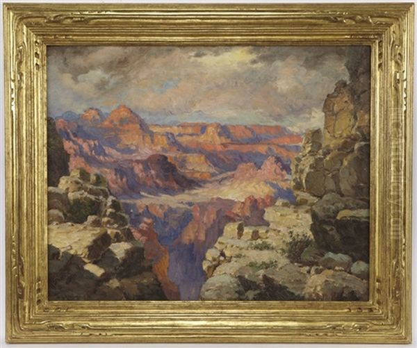 Grand Canyon Oil Painting by Richard Dey de Ribcowsky