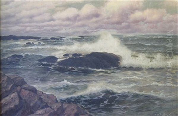 Seascape Oil Painting by Richard Dey de Ribcowsky