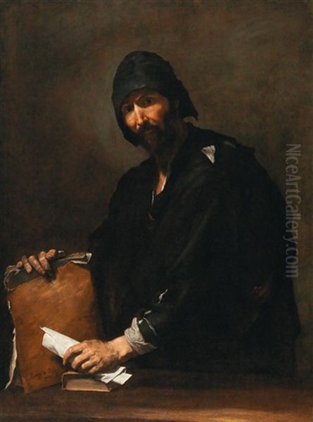 Heraclitus Oil Painting by Jusepe de Ribera