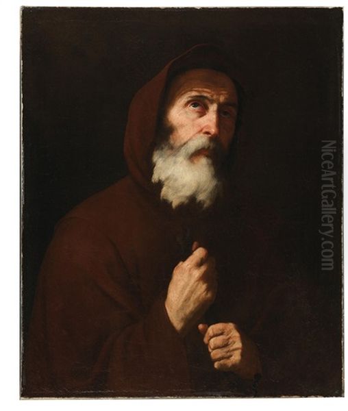 Saint Francis Of Paola (collab W/workshop) Oil Painting by Jusepe de Ribera