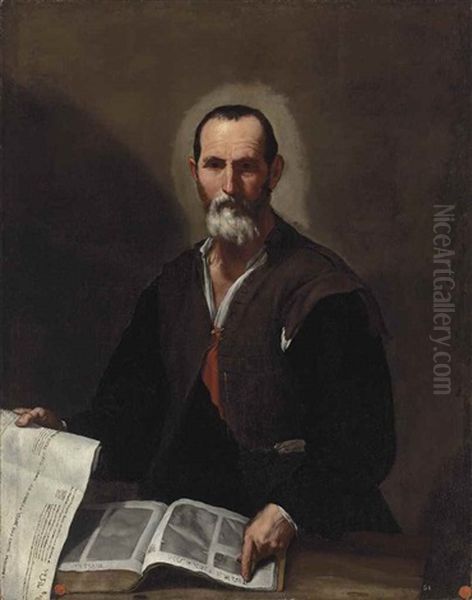 The Philosopher Crates Oil Painting by Jusepe de Ribera