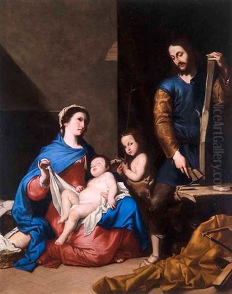 Die Heilige Familie Mit Dem Johannesknaben In Der Schreinerwerkstatt Oil Painting by Jusepe de Ribera