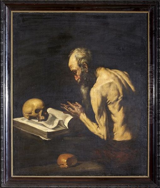 S:t Paulus Eremiten Oil Painting by Jusepe de Ribera