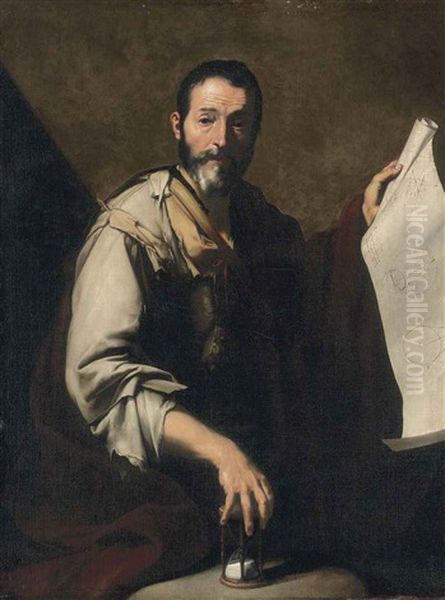 The Philosopher Thales Oil Painting by Jusepe de Ribera