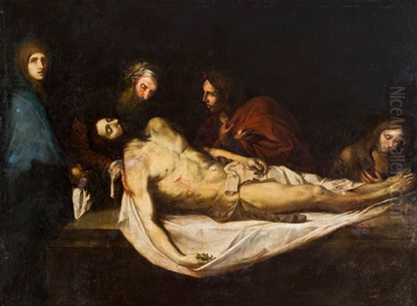 Beweinung Christi (compianto Su Cristo Desposto) (collab. W/workshop) Oil Painting by Jusepe de Ribera