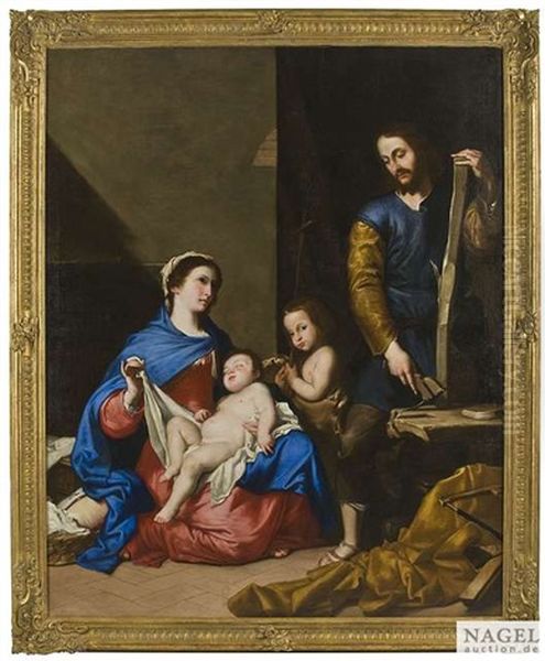 Die Heilige Familie Mit Dem Johannesknaben In Der Schreinerwerkstatt Oil Painting by Jusepe de Ribera