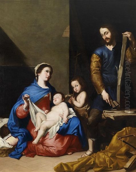 Die Heilige Familie Mit Dem Johannesknaben In Der Schreinerwerkstatt Oil Painting by Jusepe de Ribera