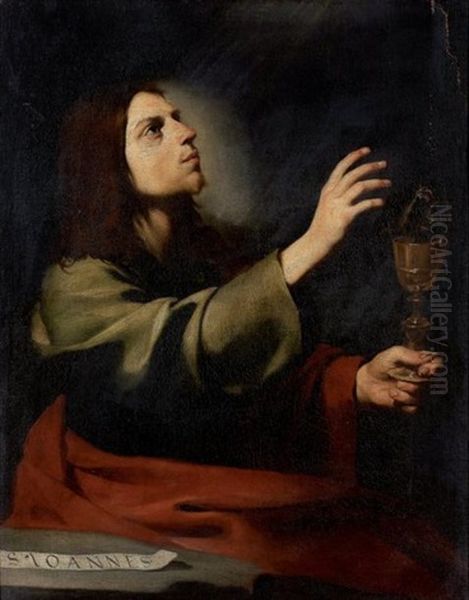 Saint Jean L'evangeliste Oil Painting by Jusepe de Ribera