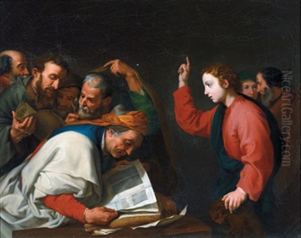 Christus Unter Den Schriftgelehrten Oil Painting by Jusepe de Ribera