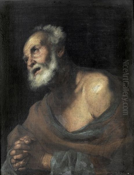 Der Heilige Petrus Bereut Seine Sunden Oil Painting by Jusepe de Ribera