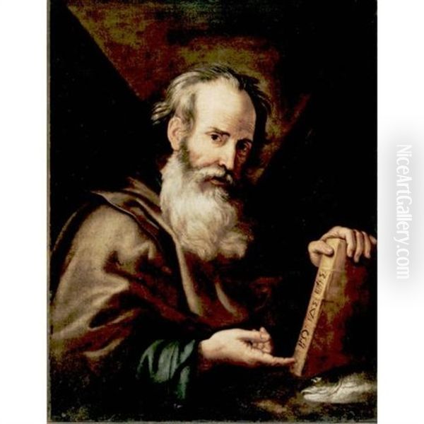 Portrait Of Saint Andrew Oil Painting by Jusepe de Ribera