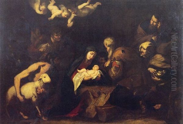 Adoration Of The Shepherds Oil Painting by Jusepe de Ribera