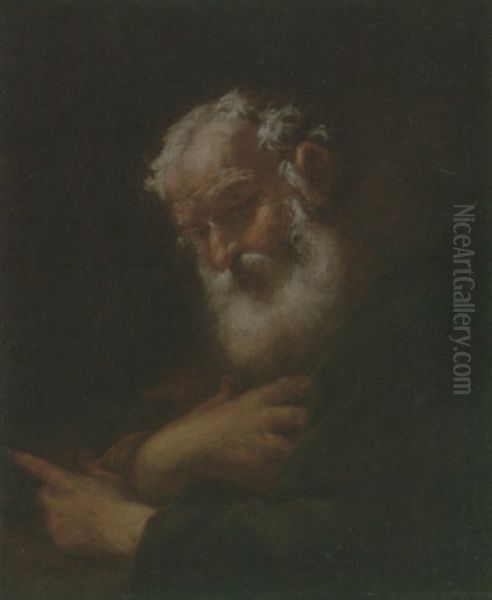 Bearded Old Man Oil Painting by Jusepe de Ribera